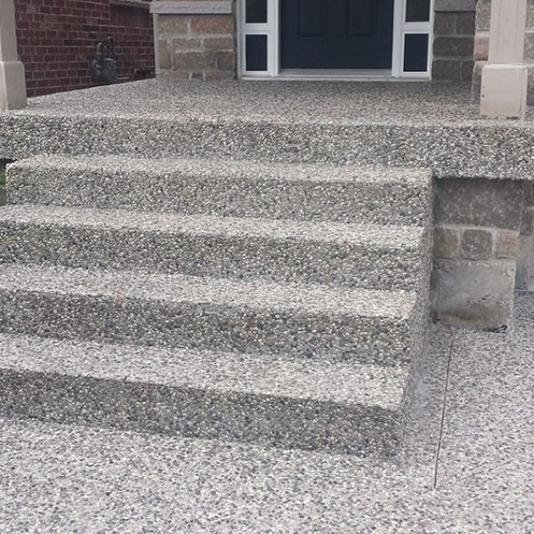 exposed aggregate steps